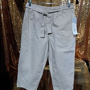 just be Light Beige Drawstring Cotton Chinos